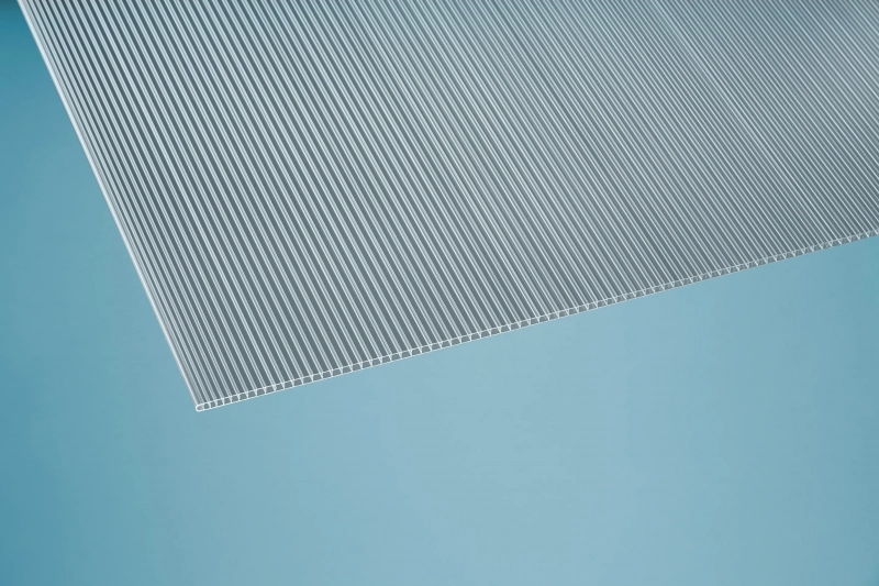 Stegplatten Doppel Hohlkammerplatten 6 mm farblos klar Polycarbonat MUSTER 