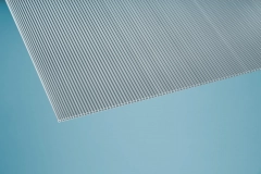 Polycarbonat Stegplatte, 6 mm,  Breite: 1050 mm Länge: 1000 - 6000 mm, Farbe: klar/farblos